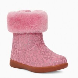 UGG Jorie II Glitter Leopard Boots in Pink